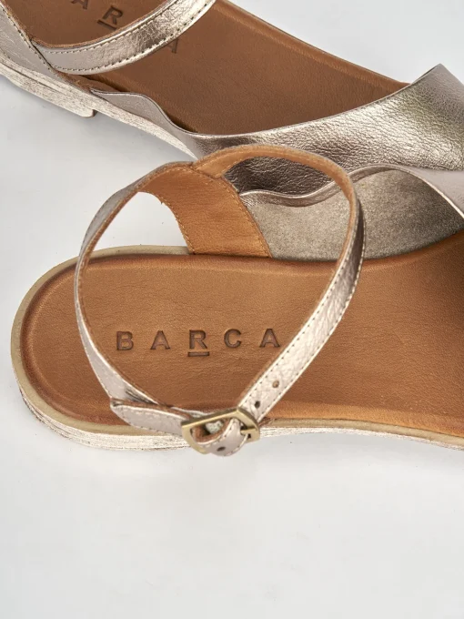 Sandalo tacco 1 cm oro
