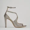 Sandalo tacco 9 cm oro glitter