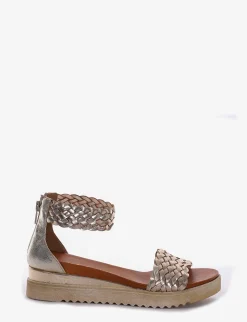Sandalo tacco 1 cm platino