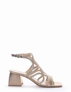 sandalo tacco 5 cm rame
