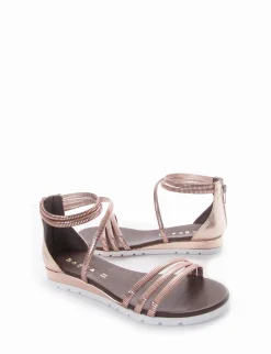 sandalo tacco 2 cm rame