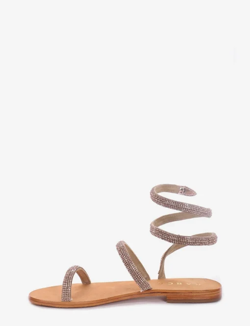 sandalo tacco 1 cm rosa