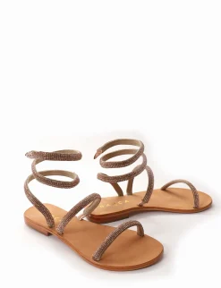 sandalo tacco 1 cm rosa