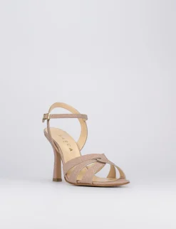 Sandalo tacco 9 cm rosa glitter