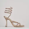 Sandalo tacco 10 cm rosa pelle