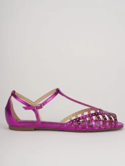 Sandalo tacco 1 cm rosa pelle