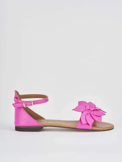 Sandalo tacco 1 cm rosa pelle