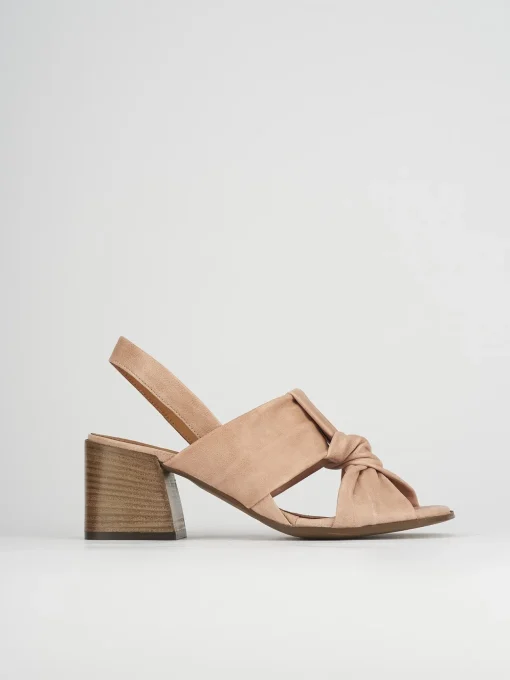 Sandalo tacco 7 cm rosa pelle