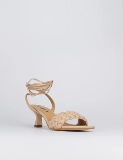 Sandalo tacco 5 cm rosa pelle