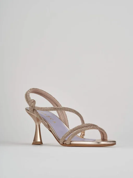 Sandalo tacco 7 cm rosa pelle