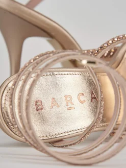 Sandalo tacco 10 cm rosa pelle