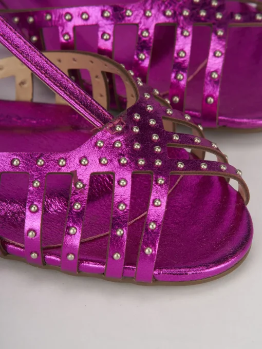 Sandalo tacco 1 cm rosa pelle