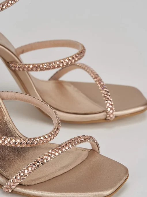 Sandalo tacco 10 cm rosa pelle