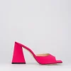 Sandalo tacco 8 cm rosa raso