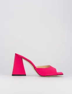 Sandalo tacco 8 cm rosa raso