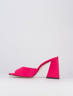 Sandalo tacco 8 cm rosa raso