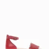 sandalo tacco 1 cm rosso