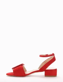 sandalo tacco 3 cm rosso
