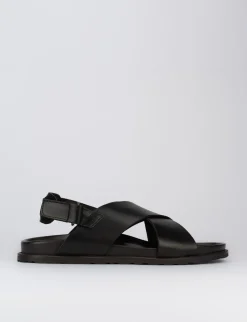 Sandalo tacco 1 cm testa pelle