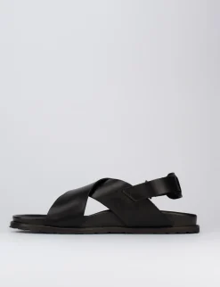 Sandalo tacco 1 cm testa pelle