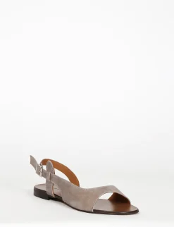 sandalo tacco 1 cm tortora
