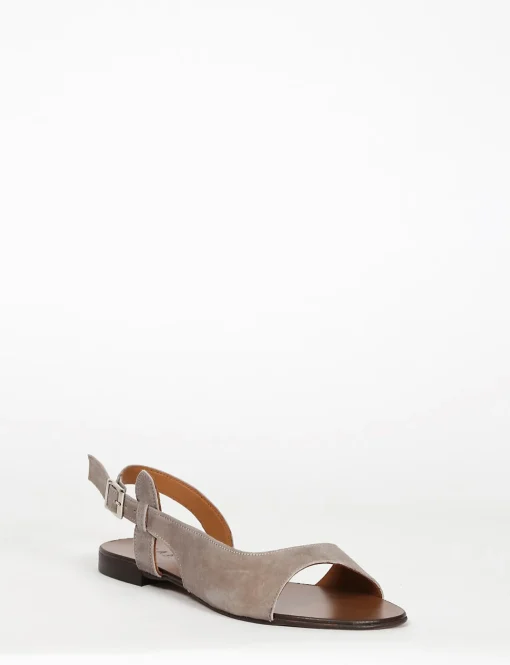 sandalo tacco 1 cm tortora