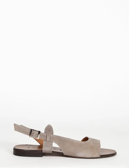 sandalo tacco 1 cm tortora