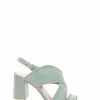 sandalo tacco 10 cm verde