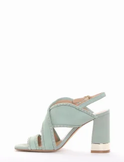 sandalo tacco 10 cm verde