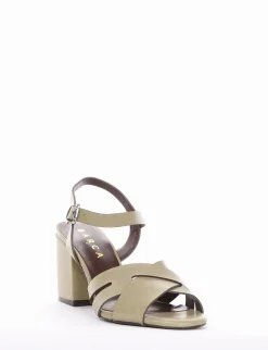 sandalo tacco 7 cm verde