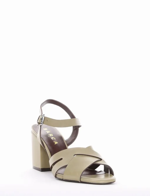 sandalo tacco 7 cm verde
