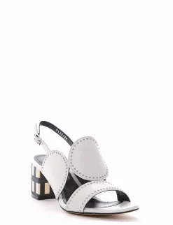 Sandalo tacco 7cm bianco