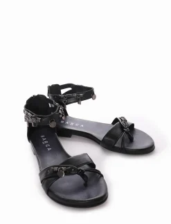 Sandalo tacco 1cm nero