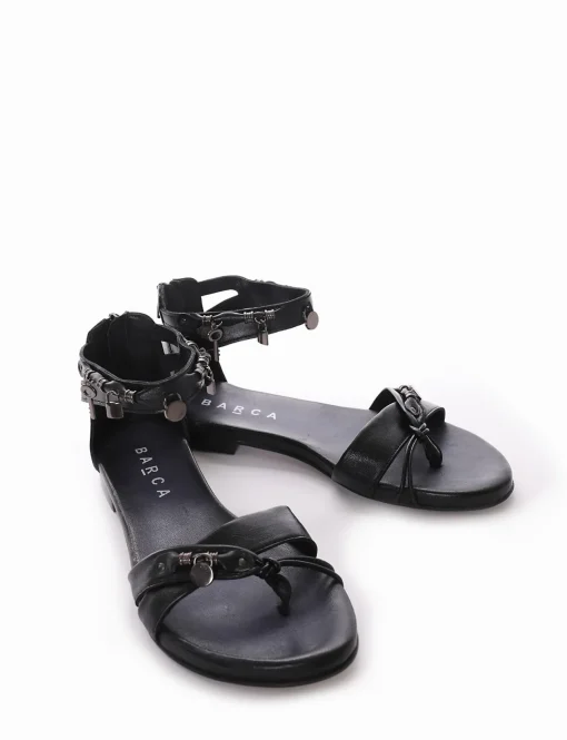 Sandalo tacco 1cm nero