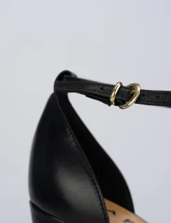 Sandalo tacco 7cm nero pelle
