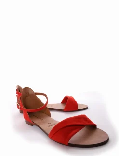 Sandalo tacco 1cm rosso