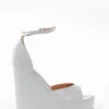 Sandalo zeppa 13 cm bianco
