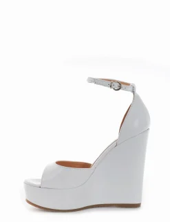 Sandalo zeppa 13 cm bianco