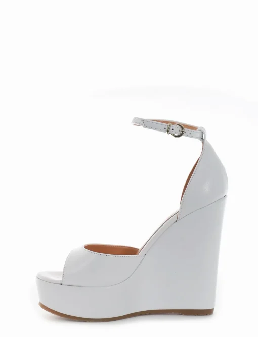 Sandalo zeppa 13 cm bianco