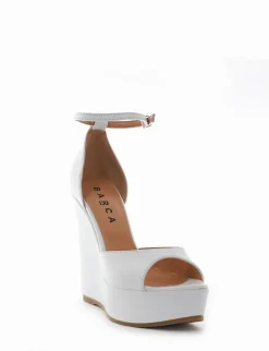 Sandalo zeppa 13 cm bianco