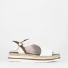 Sandalo zeppa 3 cm bianco pelle