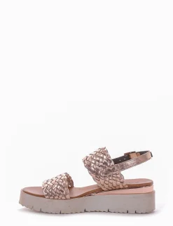 sandalo zeppa 3 cm bronzo