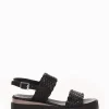 sandalo zeppa 3 cm nero