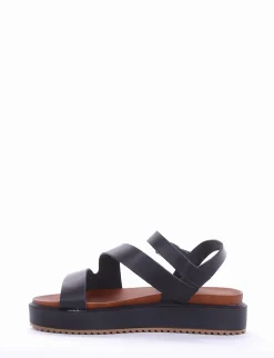 Sandalo zeppa 4 cm nero