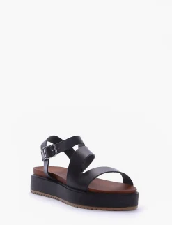 Sandalo zeppa 4 cm nero