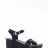 sandalo zeppa 7cm nero