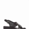 Sandalo zeppa 5cm nero