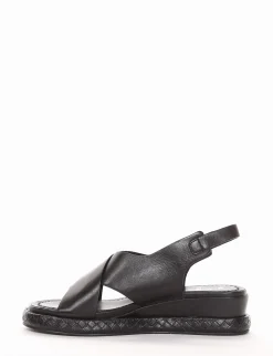 Sandalo zeppa 5cm nero