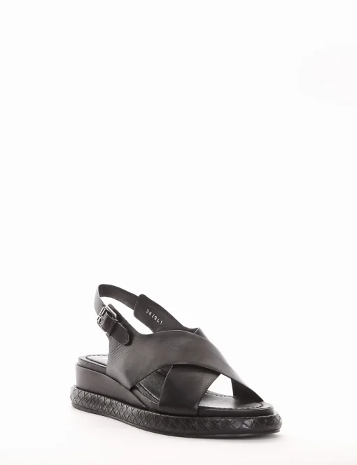 Sandalo zeppa 5cm nero