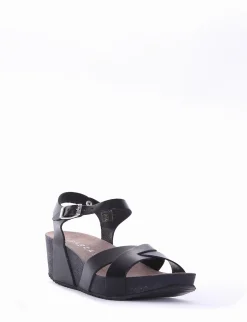 sandalo zeppa 7cm nero